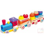 BINO Barevný dřevěný vláček MAXI – Zboží Dáma
