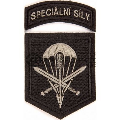 Nášivka: SPECIÁLNÍ SÍLY - hranatá | černá | šedá – Zboží Dáma