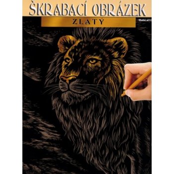 Artlover Škrabací obrázek zlatý Lev
