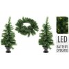 Vánoční stromek sada vánoční LED 2xstromek 90cm v květníku,1xvěnec 53cm+osvětlení ZE 767802350