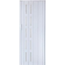 Standom Shrnovací dveře prosklené ST5 Bílá 123,5 cm