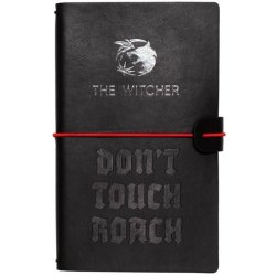 CurePink Poznámkový blok v koženkovém obalu The Witcher|Zaklínač: Don't Touch Roach 19,5 x 12 cm papír polyuretan CTBV004