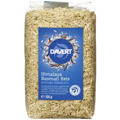 Davert Rýže basmati hnědá bez lepku bio 0,5 kg – Zbozi.Blesk.cz