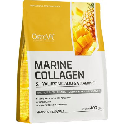 OstroVit Mořský kolagen + kyselina hyaluronová + vitamín C 400 g – Hledejceny.cz
