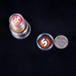 Plastový obal na žetony a mince Velikost: 25 mm – Zboží Živě
