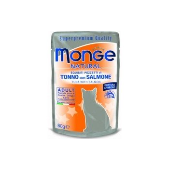 Monge Natural Cat tuňák & losos 80 g