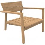 Jati Kebon Teakové nízké křeslo Lynn Teak, 73,8x77x68,6 cm, teak, bez sedáku – Hledejceny.cz