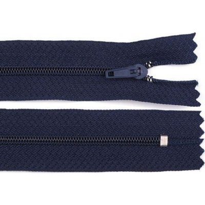 Spirálový zip No 3 délka 30 cm pinlock, malé, 330 modrá tmavá – Hledejceny.cz