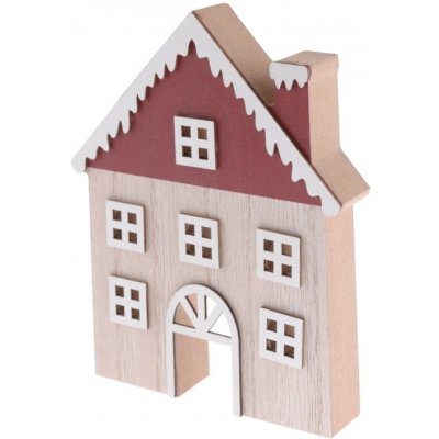 Domeček 11,5x14cm dřevěný bordó/přírodní – Hledejceny.cz