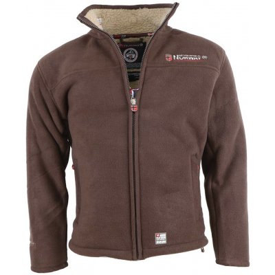 GEOGRAPHICAL NORWAY mikina UBOLT s kožíškem hnědá – Zboží Mobilmania