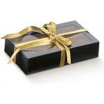 Scotton S.p.A. KRABIČKA NA PRALINKY ČERNÁ KŮŽE ČIRÉ VÍČKO ZLATÝ VKLAD 14,5x7,5x3,5cm – Zbozi.Blesk.cz