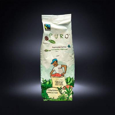 Puro Fairtrade Bio Dark Roast 100% Arabica zrnková 250 g – Hledejceny.cz