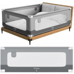 Tulano Bezpečnostní zábradlí na postel 200 cm šedá – Sleviste.cz