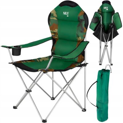 NILS CAMP Skládací křeslo NILS Camp NC3080, zelené – Zboží Mobilmania