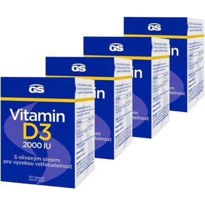 GS Vitamin D3 2000 IU 4 x 90 kapslí – Hledejceny.cz
