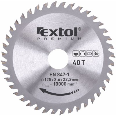 EXTOL PREMIUM kotouč pilový s SK plátky 125x1,4x22,2mm 40T – Hledejceny.cz