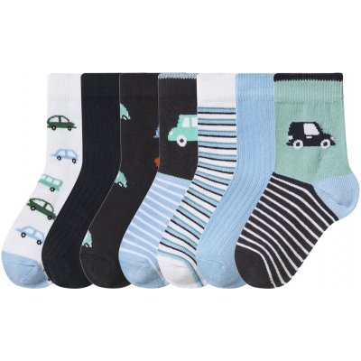 Lupilu Dětské ponožky s BIO bavlnou 7 párů tmavě modrá modrá mintová – Zboží Dáma