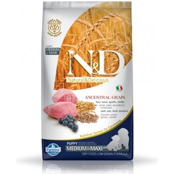 N&D Ancestral Grain Puppy Medium & Maxi Lamb & Blueberry 12 kg