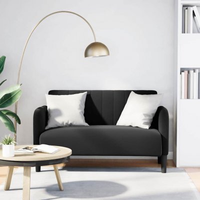 vidaXL Loveseat Sofa Černý 109 cm samet 11461.4100592 – Zboží Mobilmania