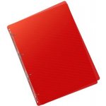 Karton P+P 4 kroužkový pořadač Transparent A5 25 mm červený – Zboží Živě