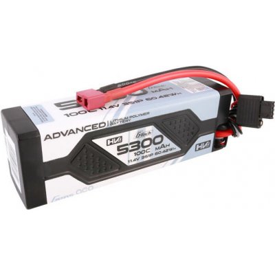 Gens ace Advanced G-Tech 5300mAh 11.4V 3S1P 100C HV car Lipo Battery Pack Hardcase with Deans Plug