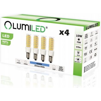 Lumiled 4x LED žárovka CHLADNIČKA E14 10W 970lm 6500K