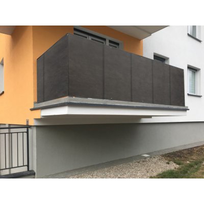 MyBestHome Balkonová zástěna OSLO grafitová, 80 cm, 80x300 cm – Zboží Mobilmania