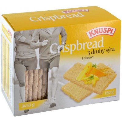 Knuspi Crispbread 3 druhy sýra 150 g – Hledejceny.cz