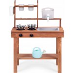 ECOTOYS Dětská venkovní kuchyňka z jedlového dřeva s příslušenstvím 60 cm TL814005 – Hledejceny.cz