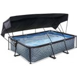 Exit Toys Frame s kartušovou filtrací a přístřeškem 300x200x65cm Stone Grey – Zboží Mobilmania