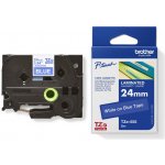 Brother TZe-555, modrá / bílá 24mm – Hledejceny.cz