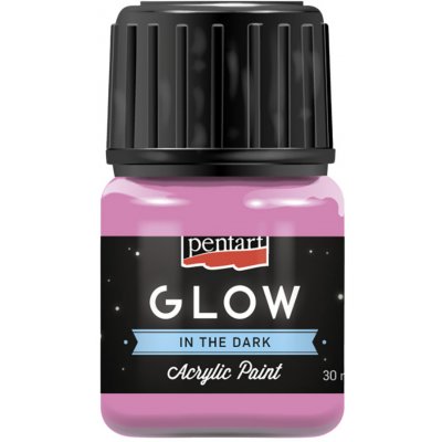 Pentart akrylová barva Glow svítící ve tmě růžová 30 ml – Zboží Mobilmania