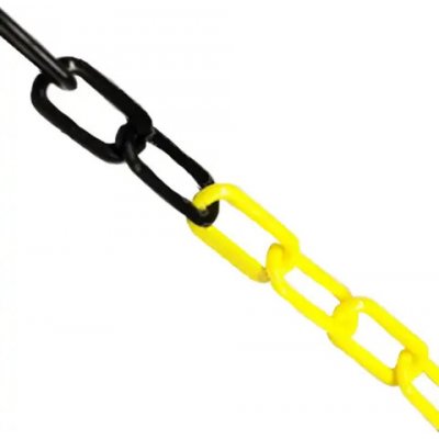 Happy end plastový řetěz černá žlutá Ø 10 mm délka 25 m CV 1071