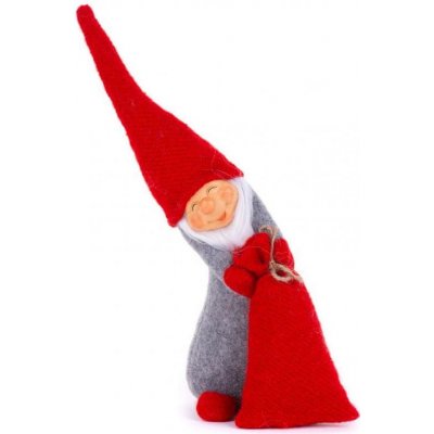 MAGIC HOME Skřítek s pytlem červený látkový 13x10x43 cm – Hledejceny.cz