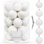 SPRINGOS Vánoční baňky bílé mix 6cm sada 20ks CA0142-XG – Zboží Dáma