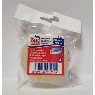 Reas Pack Lepicí páska transparentní 24 mm x 33 m – Zboží Živě