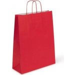 Papírová taška s krouceným uchem červená 180x80x220 mm – Zbozi.Blesk.cz
