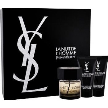 Yves Saint Laurent La Nuit de l'Homme EDT 60 ml + balzám po holení 50 ml + sprchový gel 50 ml dárková sada