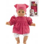 Hamiro /Miminko 30 cm látkové tělo šaty červené+ bílý puntík + šátek 20x35x13 cm – Hledejceny.cz