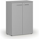 Primo Kancelářská skříň s dveřmi GRAY, 1087 x 800 x 420 mm, šedá – Zboží Mobilmania