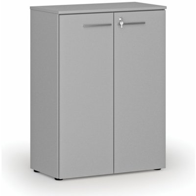 Primo Kancelářská skříň s dveřmi GRAY, 1087 x 800 x 420 mm, šedá – Zboží Mobilmania