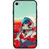 Pouzdro a kryt na mobilní telefon Apple Pouzdro Mobiwear Glossy Apple iPhone SE 2022 - G001G Astronautka v květech