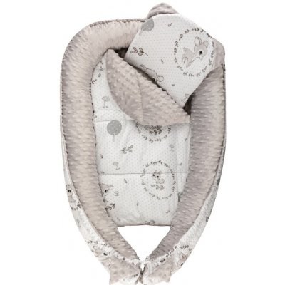 Bomimi HARMO Hnízdečko s polštářkem minkyKOLOUŠEK šedá – Zboží Mobilmania