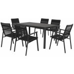 LIVARNO home Sada hliníkového zahradního nábytku s židlemi Miami, 7dílná, antracitová – Sleviste.cz