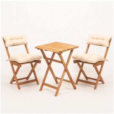 Asir AS2196 Balkónový set s polštářky buk – Zboží Mobilmania