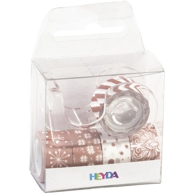 Heyda Dekorativní lepící páska mini + odvíječ, 1,2 cm x 3 m, měděná, 5 ks – Hledejceny.cz
