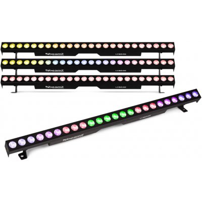 BeamZ LCB246 Set obsahující 4x LED UV BAR s RGBAW-UV LED a 8 ovladatelnými sekcemi, 24x 6W – Zboží Mobilmania