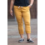 Pružné kalhoty CROP hořčicová – Zboží Dáma