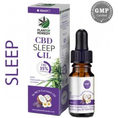 Plant of Life CBD/CBG Izolátový kapky kokosový olej s CBD 35% Sleep 10 ml