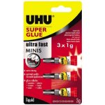 UHU Super Glue Minis 3x1g – Zboží Mobilmania